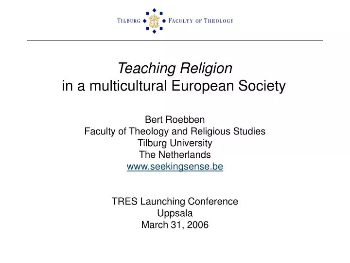teaching religion in a multicultural european society