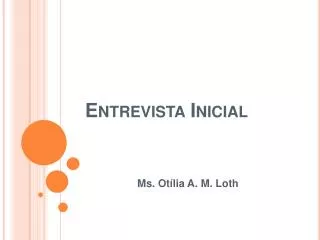 entrevista inicial