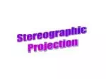 Stereographic Projection - slide 1