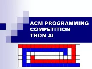 ACM PROGRAMMING COMPETITION TRON AI