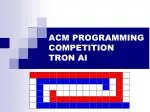ACM PROGRAMMING COMPETITION TRON AI - slide 1
