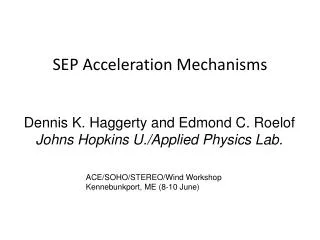 SEP Acceleration Mechanisms