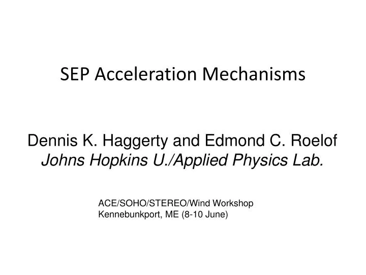 sep acceleration mechanisms