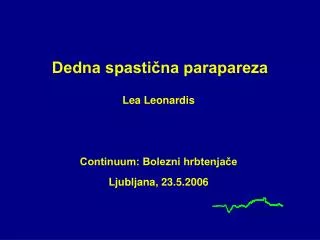 dedna spasti na parapareza