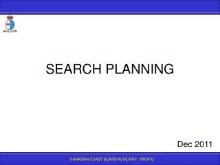 SEARCH PLANNING