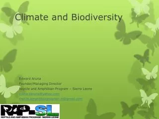 Climate and Biodiversity