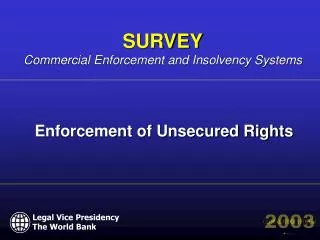 Enforcement of Unsecured Rights