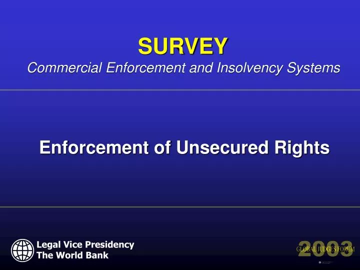 enforcement of unsecured rights
