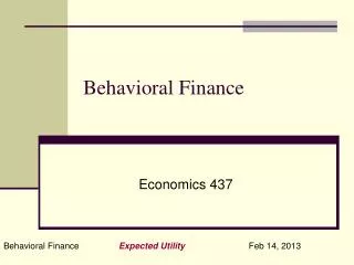 Behavioral Finance