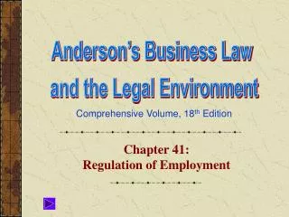 Chapter 41: Regulation of Employment