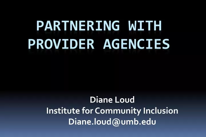 diane loud institute for community inclusion diane loud@umb edu