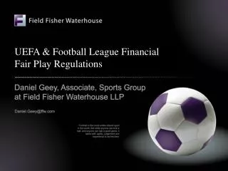 UEFA &amp; Football League Financial Fair Play Regulations