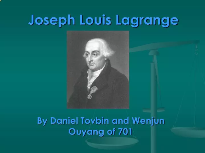 joseph louis lagrange