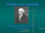 Joseph Louis Lagrange - slide 1