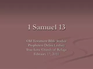 1 Samuel 13