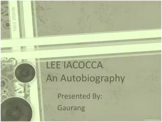 LEE IACOCCA An Autobiography