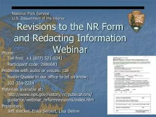 revisions to the nr form and redacting information webinar