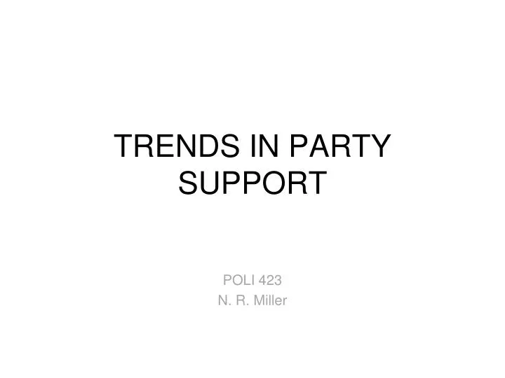 trends in party support