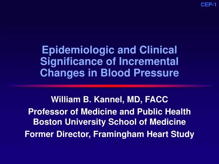 epidemiologic and clinical significance of incremental changes in blood pressure