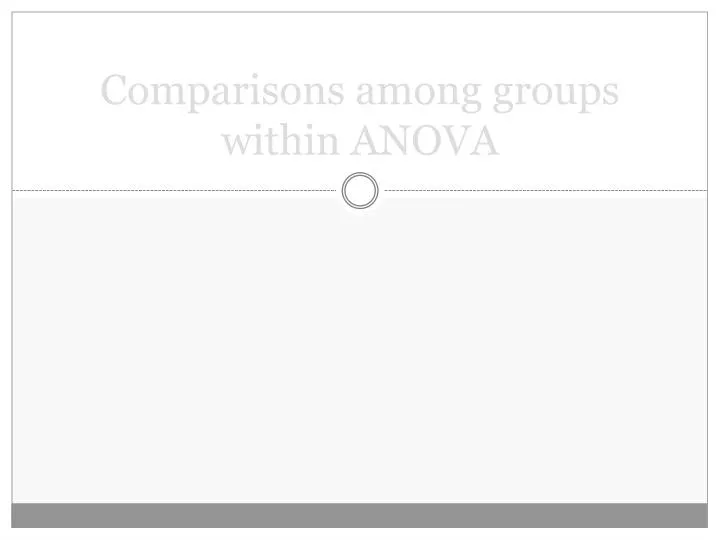 comparisons among groups within anova