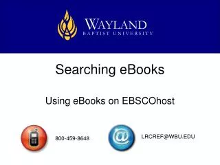 Searching eBooks