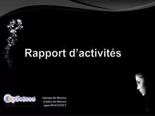 rapport d activit s