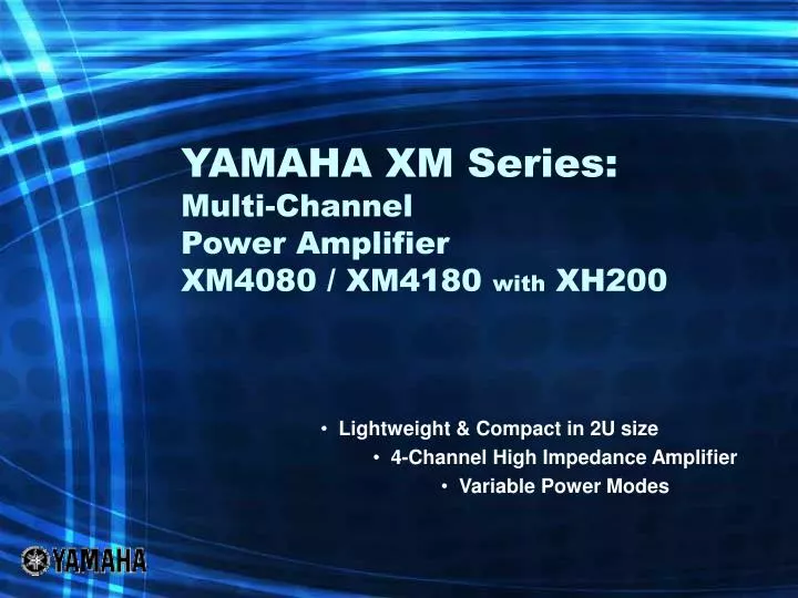 yamaha xm series multi channel power amplifier xm4080 xm4180 with xh200