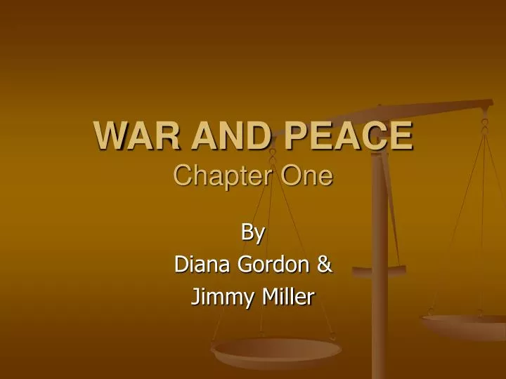 war and peace chapter one