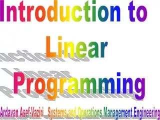 Ardavan Asef-Vaziri Systems and Operations Management Engineering