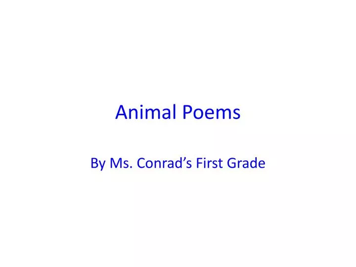 animal poems