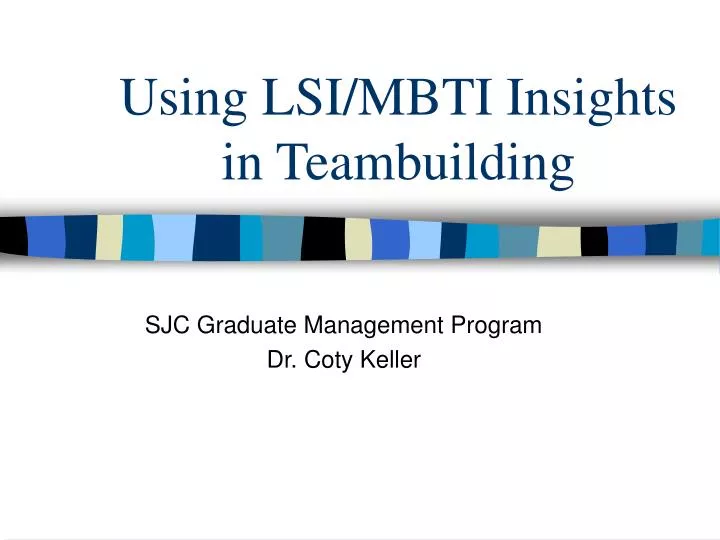using lsi mbti insights in teambuilding