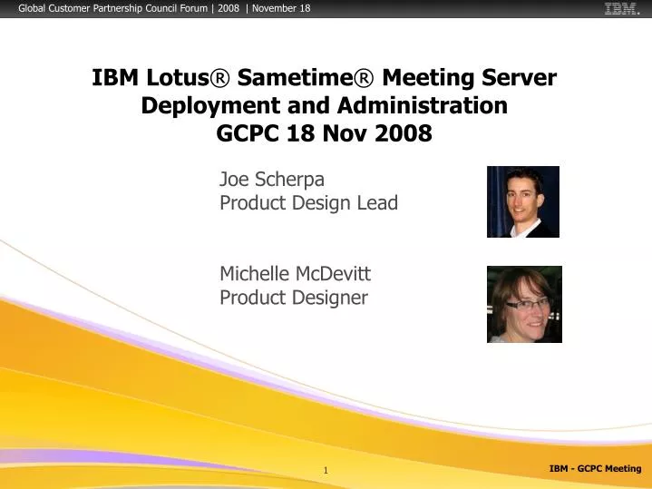 ibm lotus sametime meeting server deployment and administration gcpc 18 nov 2008