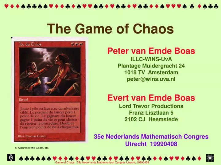 the game of chaos