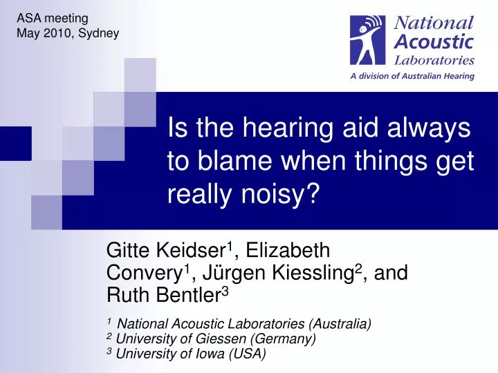 is the hearing aid always to blame when things get really noisy