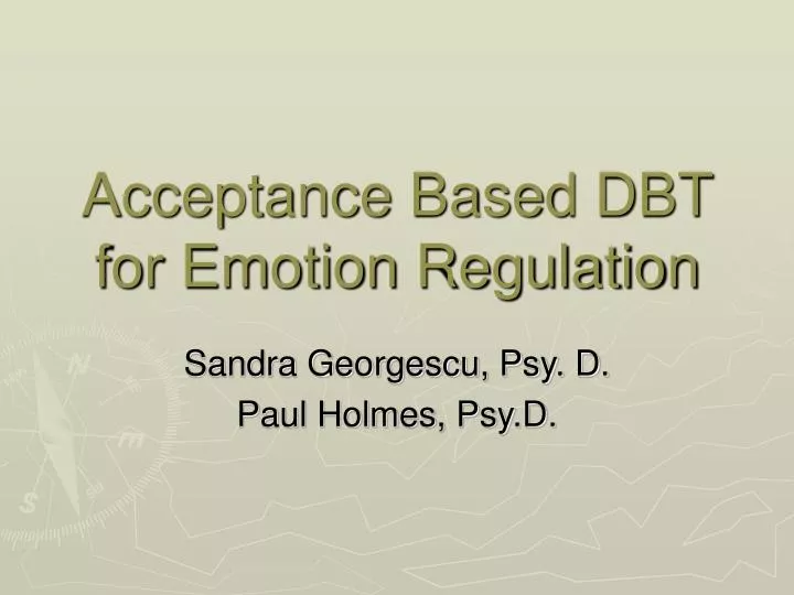 acceptance based dbt for emotion regulation