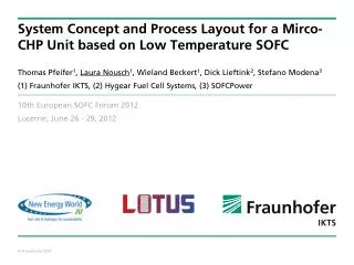 System Concept and Process Layout for a Mirco-CHP Unit based on Low Temperature SOFC