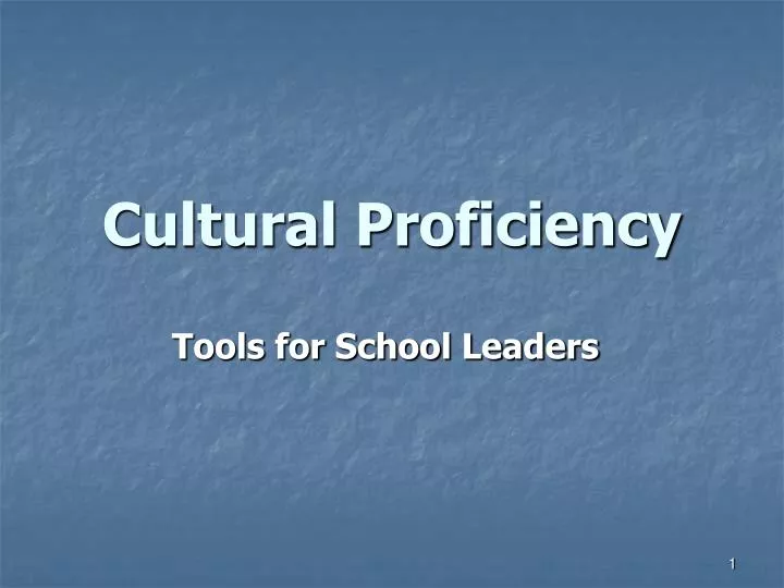 cultural proficiency