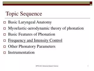 Topic Sequence