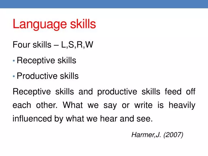 language skills