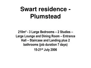 Swart residence - Plumstead