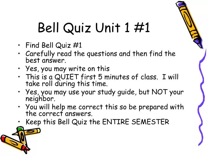 bell quiz unit 1 1