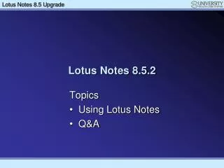 Lotus Notes 8.5.2