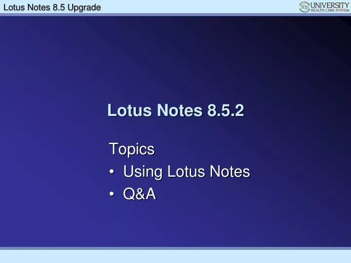 lotus notes 8 5 2