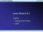 Lotus Notes 8.5.2 - slide 1