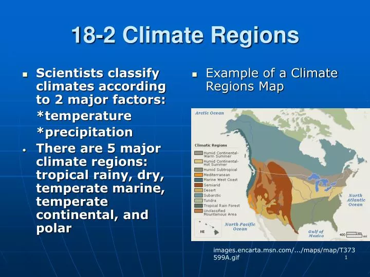 18 2 climate regions