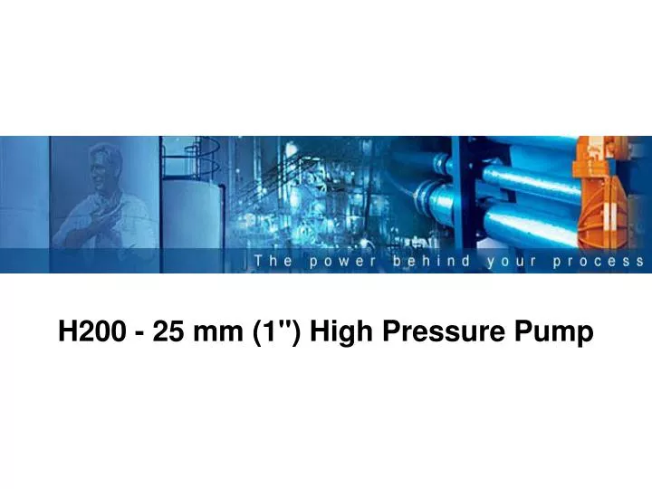 h200 25 mm 1 high pressure pump