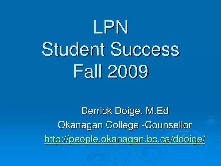 lpn student success fall 2009