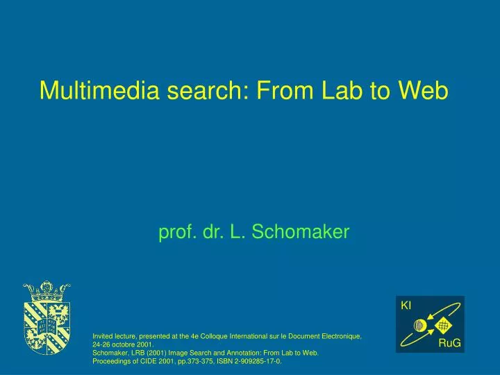 multimedia search from lab to web