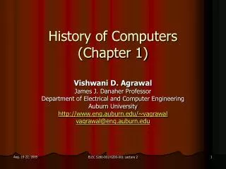 History of Computers (Chapter 1)