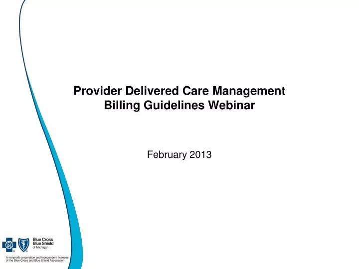 provider delivered care management billing guidelines webinar